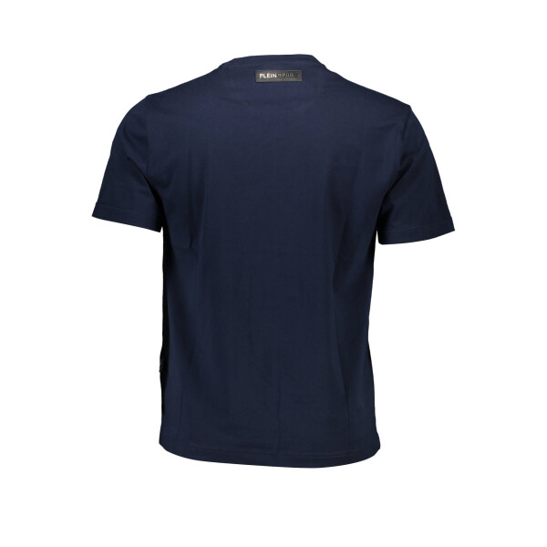 PLEIN SPORT Ανδρικό Μπλε T-shirt με κοντά μανίκια και λογότυπο