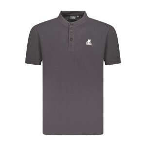 U.S. GRAND Ανδρική Μαύρη Polo Μπλούζα με γιακά mandarin