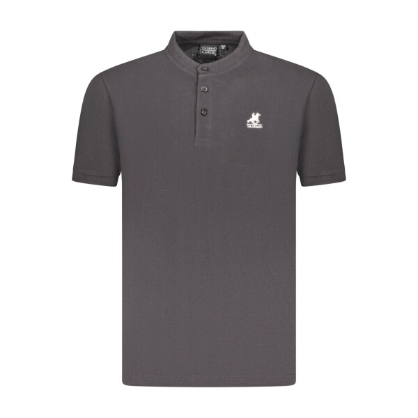 U.S. GRAND Ανδρική Μαύρη Polo Μπλούζα με γιακά mandarin