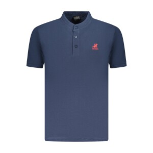 U.S. GRAND Ανδρική Μπλε Polo Μπλούζα με γιακά mandarin