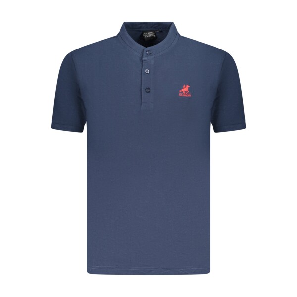 U.S. GRAND Ανδρική Μπλε Polo Μπλούζα με γιακά mandarin