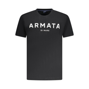 ARMATA DI MARE Ανδρικό Μαύρο T-Shirt με κοντά μανίκια και λογότυπο