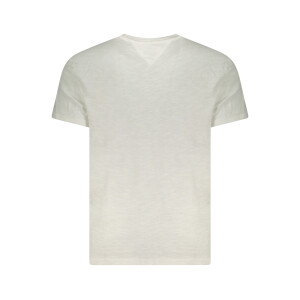 Tommy Hilfiger ανδρικό λευκό T-shirt με κοντά μανίκια και λογότυπο