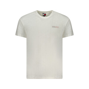 Tommy Hilfiger ανδρικό λευκό T-shirt με κοντά μανίκια και λογότυπο