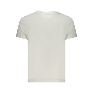 Tommy Hilfiger ανδρικό λευκό T-shirt με στρογγυλή λαιμόκοψη και κοντά μανίκια