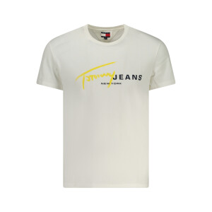 Tommy Hilfiger ανδρικό λευκό T-shirt με στρογγυλή λαιμόκοψη και κοντά μανίκια