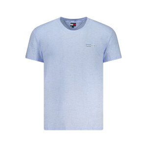 Tommy Hilfiger Ανδρικό Μπλε T-shirt με στρογγυλή λαιμόκοψη και λογότυπο