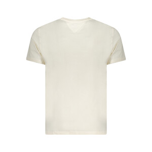 Tommy Hilfiger ανδρικό μπεζ t-shirt με κοντά μανίκια και λογότυπο