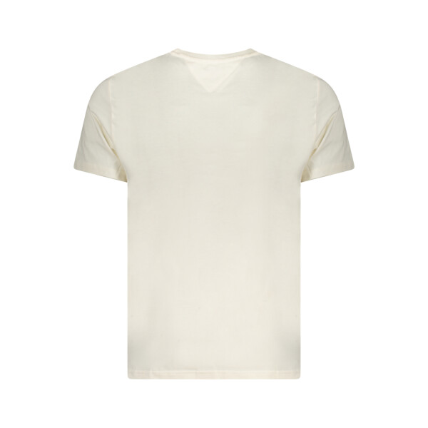 Tommy Hilfiger ανδρικό μπεζ t-shirt με κοντά μανίκια και λογότυπο