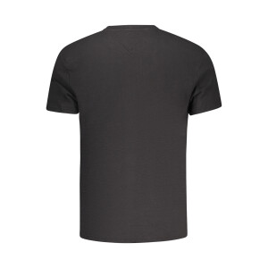 Tommy Hilfiger ανδρικό μαύρο t-shirt με κοντά μανίκια και λογότυπο