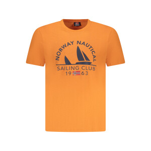 NORWAY 1963 Ανδρικό Πορτοκαλί T-shirt με κοντά μανίκια και λογότυπο
