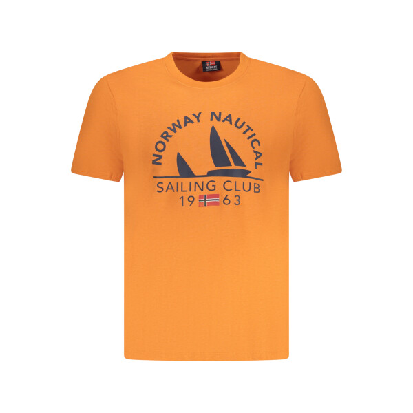 NORWAY 1963 Ανδρικό Πορτοκαλί T-shirt με κοντά μανίκια και λογότυπο