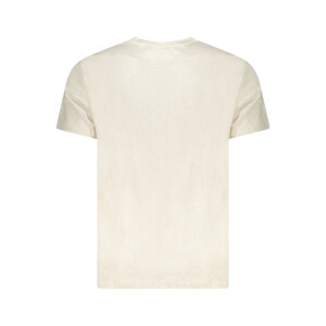 Tommy Hilfiger ανδρικό t-shirt σε μπεζ χρώμα με κοντά μανίκια και στρογγυλή λαιμόκοψη