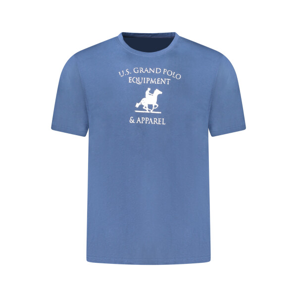 U.S. GRAND Ανδρικό Μπλε T-shirt με κοντά μανίκια και λογότυπο