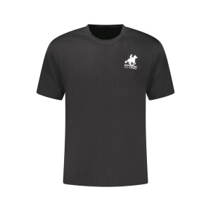 U.S. GRAND ανδρικό μαύρο t-shirt με στρογγυλή λαιμόκοψη και print λογότυπο