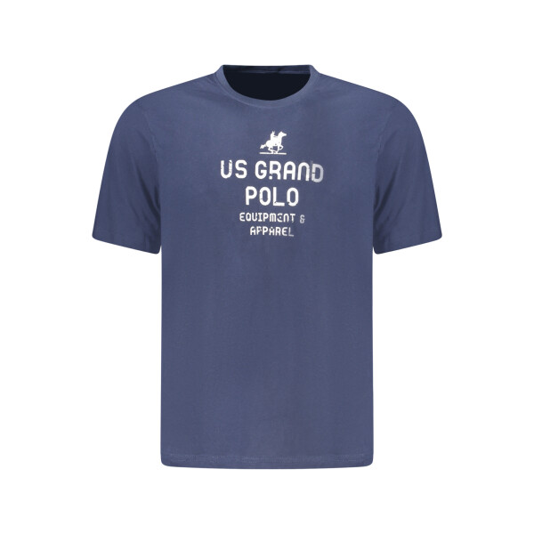 U.S. GRAND Ανδρικό Μπλε T-shirt με στρογγυλή λαιμόκοψη και print λογότυπο