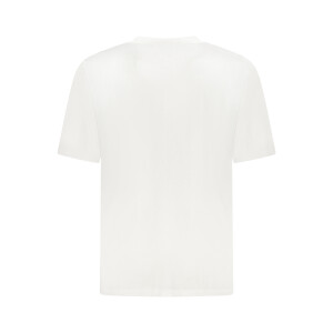 U.S. GRAND Ανδρικό Λευκό T-Shirt με στρογγυλή λαιμόκοψη και print λογότυπο