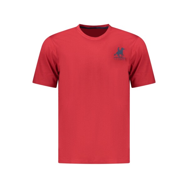 U.S. GRAND Ανδρικό Κόκκινο T-shirt με στρογγυλή λαιμόκοψη και print λογότυπο