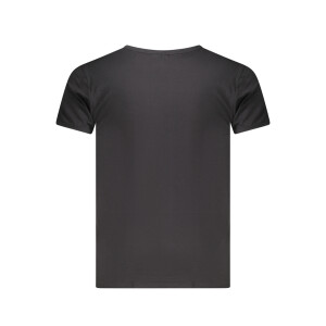 U.S. GRAND ανδρικό μαύρο T-shirt με λευκό print λογότυπου