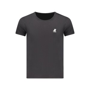U.S. GRAND ανδρικό μαύρο T-shirt με λευκό print λογότυπου