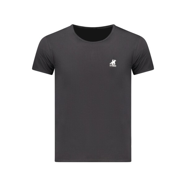 U.S. GRAND ανδρικό μαύρο T-shirt με λευκό print λογότυπου