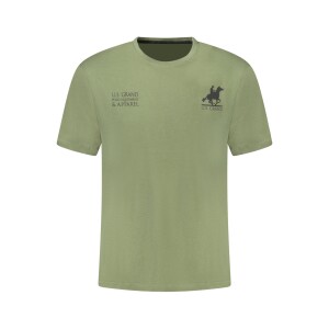 U.S. GRAND Ανδρικό Πράσινο T-shirt με στρογγυλή λαιμόκοψη και λογότυπο