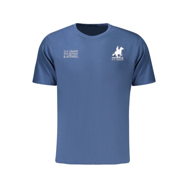 U.S. GRAND Ανδρικό Μπλε T-shirt με στρογγυλή λαιμόκοψη και print λογότυπο