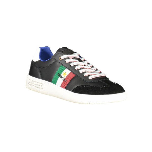 ESERCITO 1659 Ανδρικά Μαύρα Sneakers με κορδόνια και λογότυπο