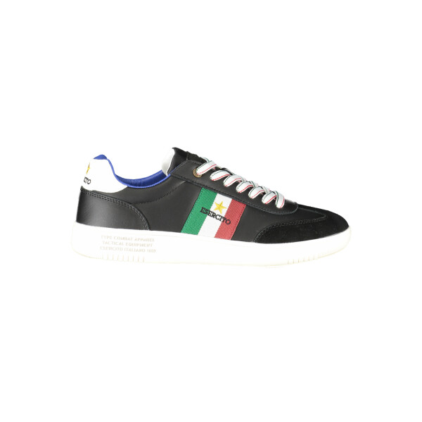 ESERCITO 1659 Ανδρικά Μαύρα Sneakers με κορδόνια και λογότυπο