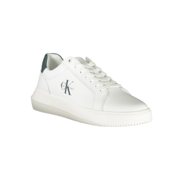 Calvin Klein ανδρικά sneakers σε λευκό χρώμα με πράσινες λεπτομέρειες