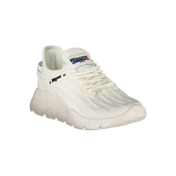Blauer ανδρικά sneakers σε λευκό χρώμα με κορδόνια