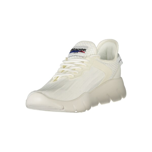 Blauer ανδρικά sneakers σε λευκό χρώμα με κορδόνια