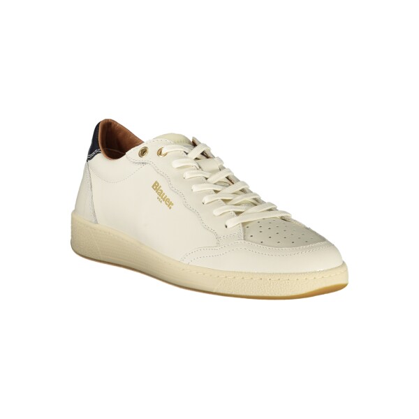 Blauer ανδρικά sneakers σε λευκό χρώμα με μπλε λεπτομέρειες