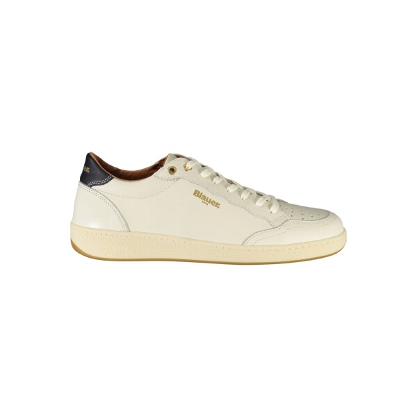 Blauer ανδρικά sneakers σε λευκό χρώμα με μπλε λεπτομέρειες