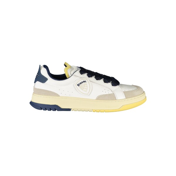 Blauer ανδρικά sneakers σε λευκό χρώμα με μπλε λεπτομέρειες