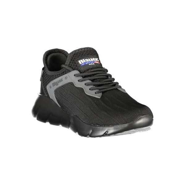 Blauer Ανδρικά Μαύρα Sneakers με κορδόνια και λογότυπο