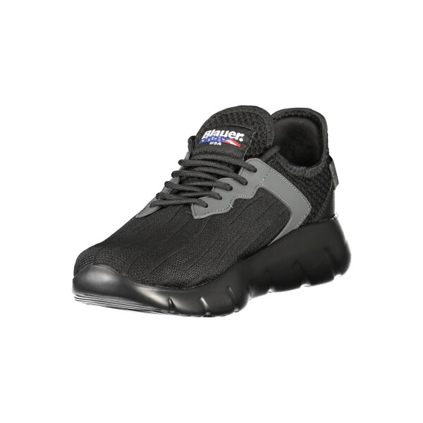 Blauer Ανδρικά Μαύρα Sneakers με κορδόνια και λογότυπο