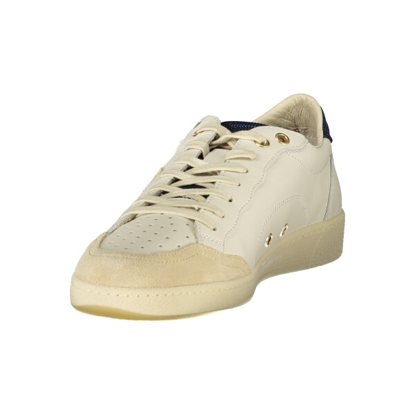 Blauer ανδρικά sneakers σε λευκό χρώμα με μπλε λεπτομέρειες και κορδόνια