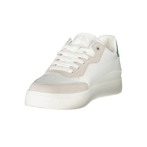 Calvin Klein ανδρικά λευκά sneakers με κορδόνια και λογότυπο