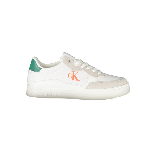 Calvin Klein ανδρικά λευκά sneakers με κορδόνια και λογότυπο