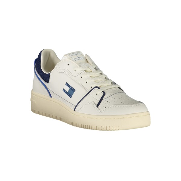 Tommy Hilfiger ανδρικά λευκά sneakers με μπλε λεπτομέρειες