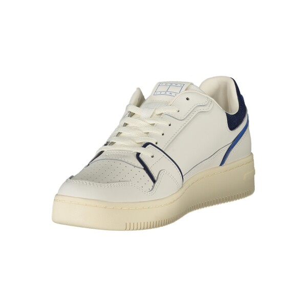 Tommy Hilfiger ανδρικά λευκά sneakers με μπλε λεπτομέρειες