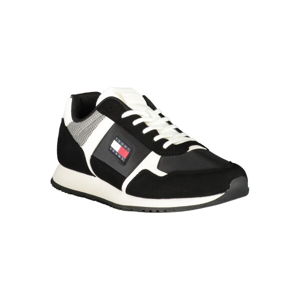 Tommy Hilfiger ανδρικά sneakers σε μαύρο χρώμα με κορδόνια