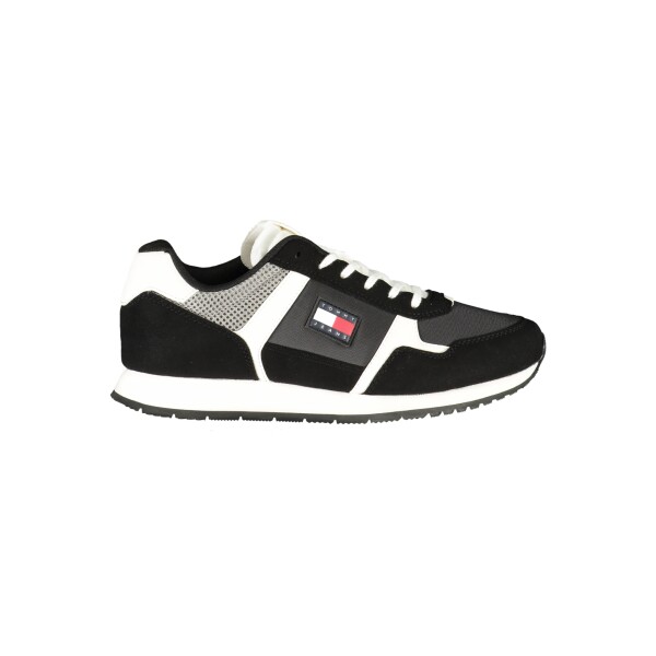 Tommy Hilfiger ανδρικά sneakers σε μαύρο χρώμα με κορδόνια