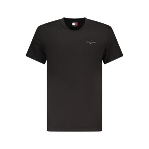 Tommy Hilfiger Ανδρικό Μαύρο T-shirt με στρογγυλή λαιμόκοψη και λογότυπο