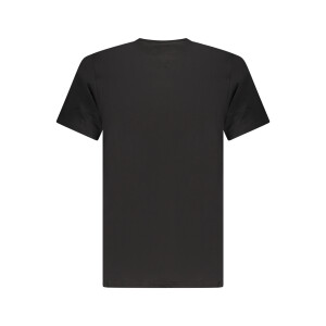 Tommy Hilfiger ανδρικό μαύρο T-shirt με στρογγυλή λαιμόκοψη και print λογότυπο