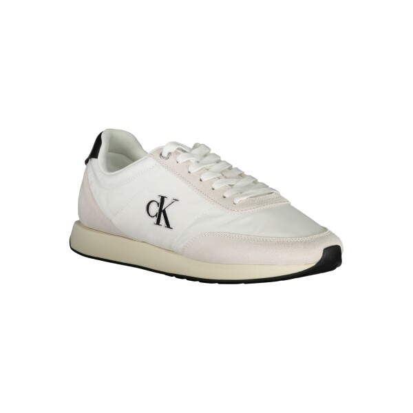 Calvin Klein ανδρικά λευκά sneakers με μαύρες λεπτομέρειες