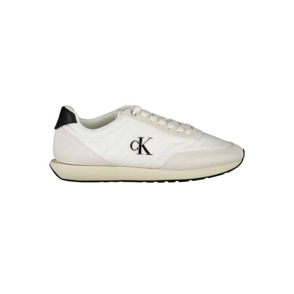 Calvin Klein ανδρικά λευκά sneakers με μαύρες λεπτομέρειες
