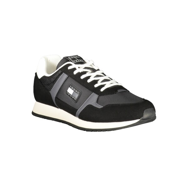 Tommy Hilfiger ανδρικά sneakers σε μαύρο χρώμα με κορδόνια