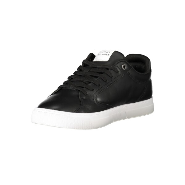 Tommy Hilfiger ανδρικά sneakers σε μαύρο χρώμα με κορδόνια